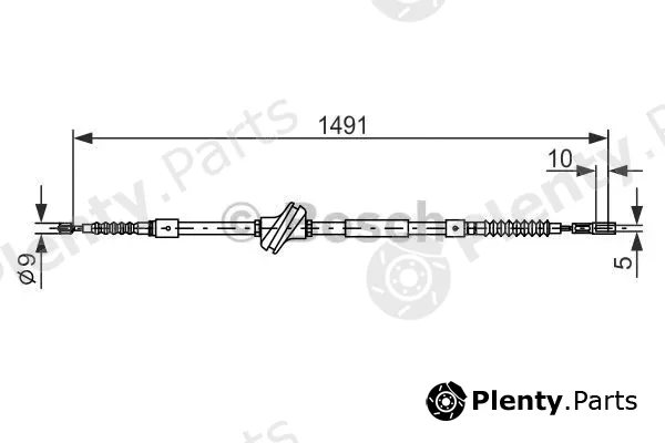 Bosch 1987477708 — Cable Pull, parking brake