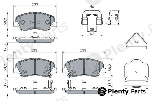 Bosch 0986424951 — Brake Pad Set, disc brake