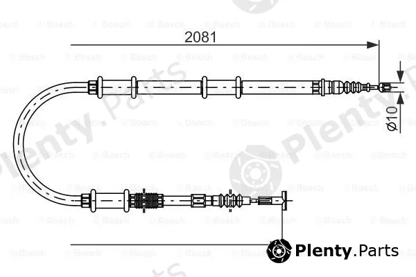 Bosch 1987482181 — Cable Pull, parking brake