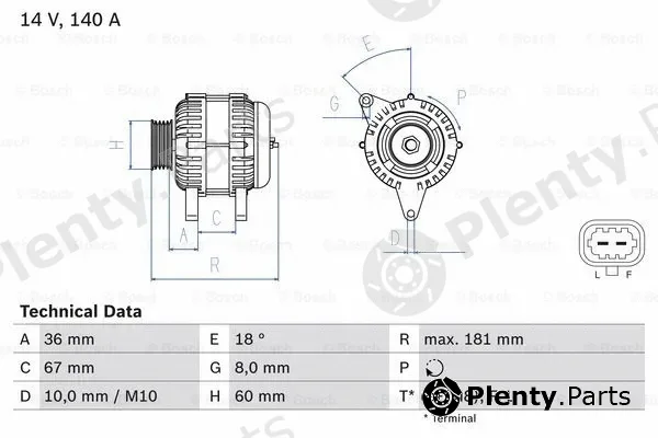 Bosch 0986083860 — Alternator