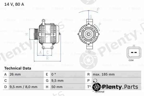 Bosch 0986082880 — Alternator