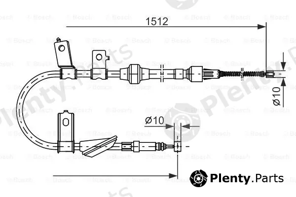 Bosch 1987477513 — Cable Pull, parking brake