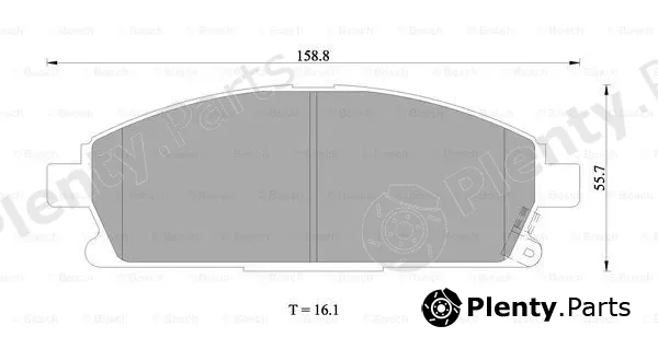 Bosch 0986505671 — Brake Pad Set, disc brake