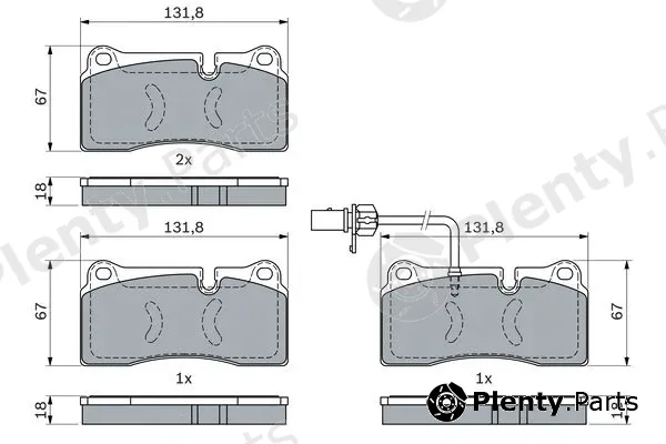 Bosch 0986494956 — Brake Pad Set, disc brake