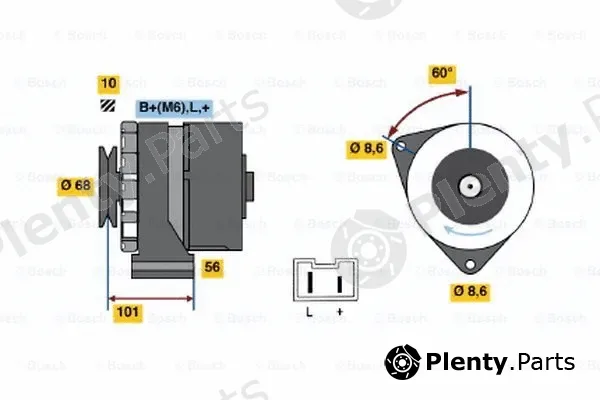 Bosch 9120144258 — Alternator