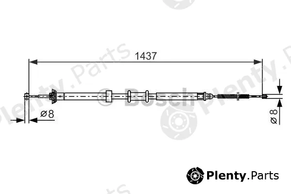 Bosch 1987482391 — Cable Pull, parking brake