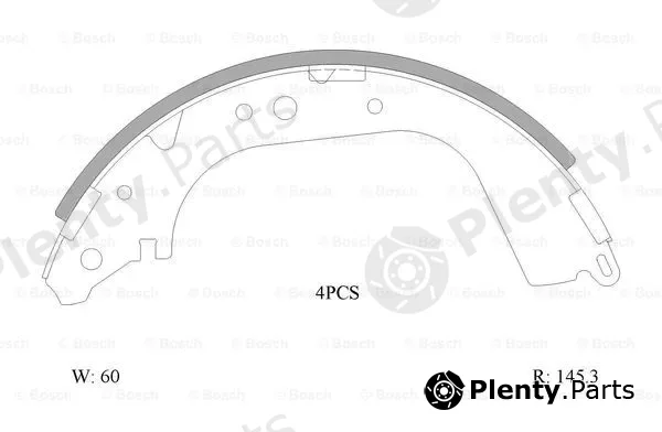 Bosch 0986AB0085 — Brake Shoe Set