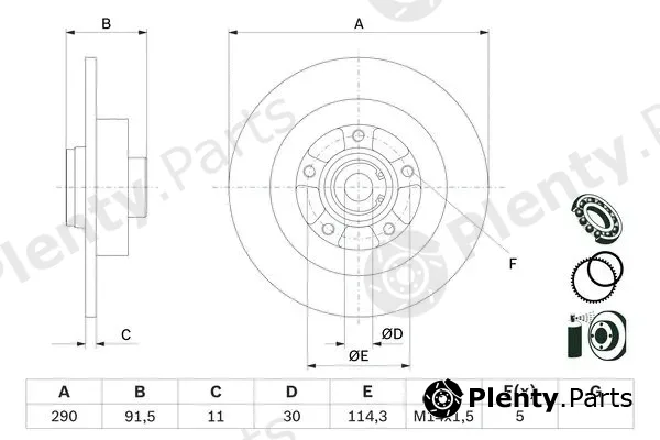 Bosch 0986479F24 — Brake Disc