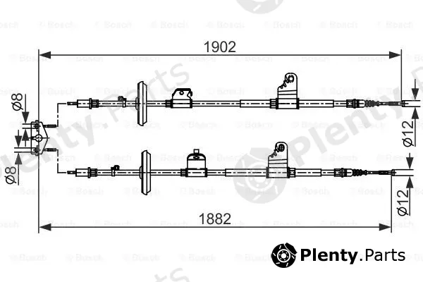 Bosch 1987482562 — Cable Pull, parking brake