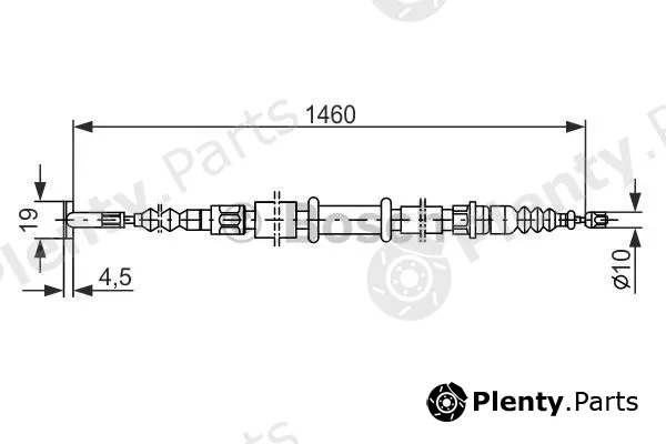 Bosch 1987477375 — Cable Pull, parking brake