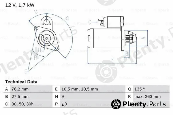 Bosch 0986014890 — Starter