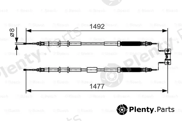 Bosch 1987482038 — Cable Pull, parking brake