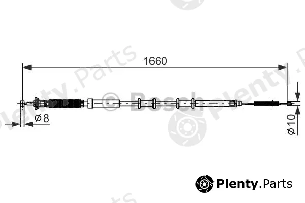 Bosch 1987477973 — Cable Pull, parking brake