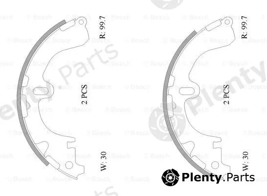 Bosch 0986AB0107 — Brake Shoe Set