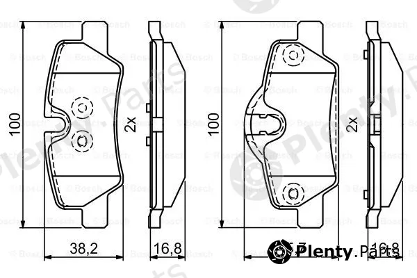 Bosch 0986495400 — Brake Pad Set, disc brake
