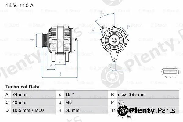Bosch 0986083550 — Alternator
