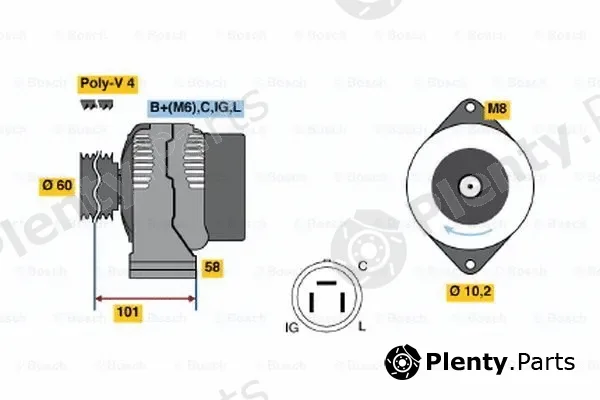 Bosch 0986045911 — Alternator