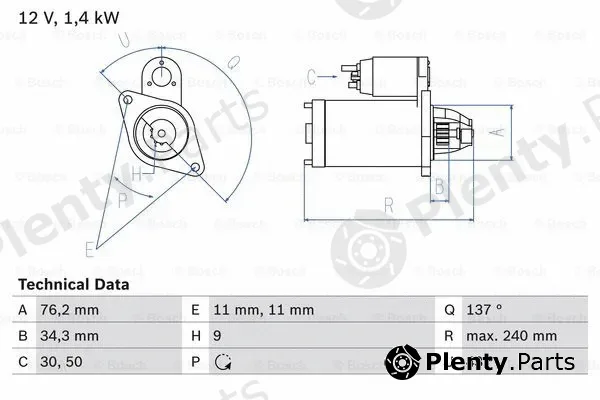 Bosch 0986023730 — Starter