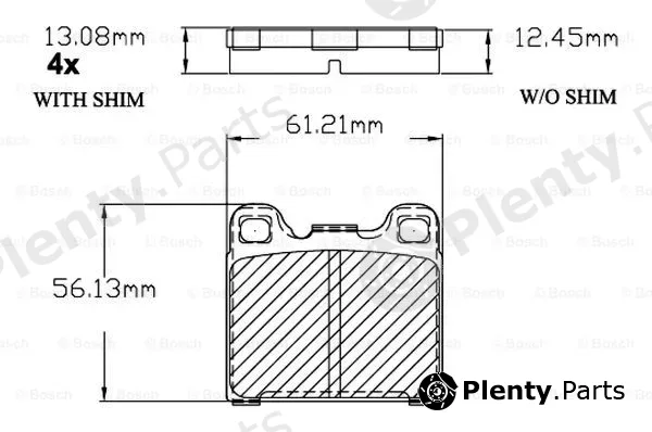 Bosch F03B150204 — Brake Pad Set, disc brake Economic Blue
