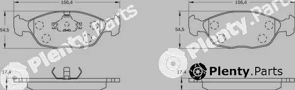 Bosch 0986BB0268 — Brake Pad Set, disc brake