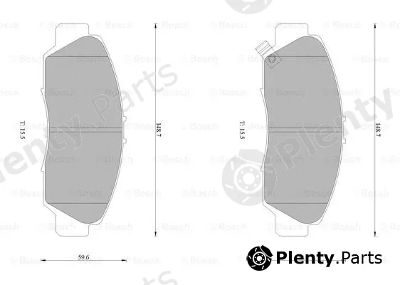 Bosch 0986AB1424 — Brake Pad Set, disc brake