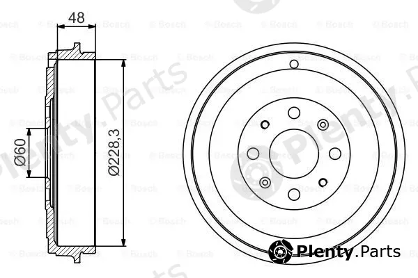 Bosch 0986477208 — Brake Drum