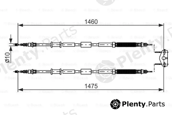 Bosch 1987482198 — Cable Pull, parking brake