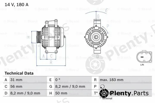 Bosch 0986083670 — Alternator