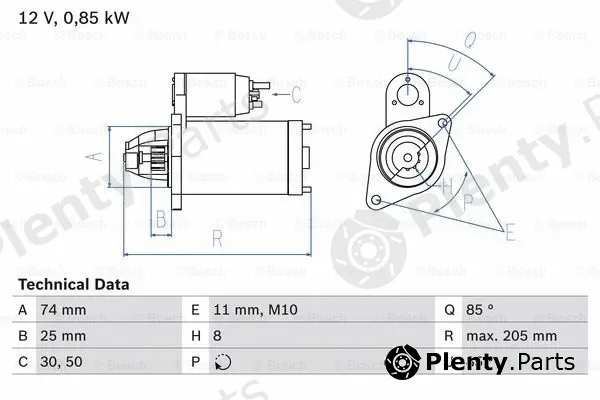 Bosch 0986025640 — Starter