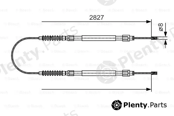 Bosch 1987482006 — Cable Pull, parking brake