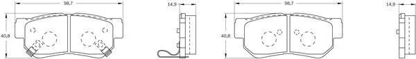 Bosch 0986BB0780 — Brake Pad Set, disc brake