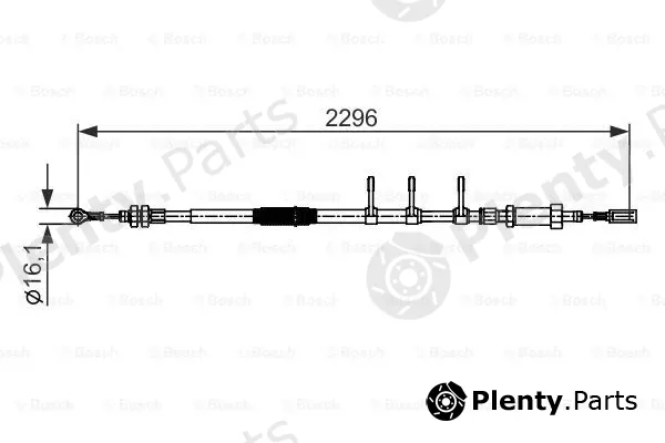 Bosch 1987482595 — Cable Pull, parking brake