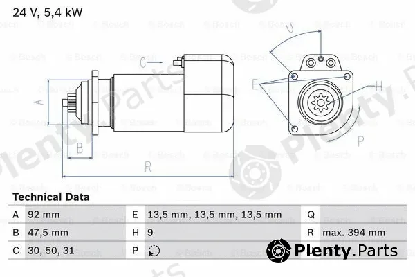 Bosch 0986019000 — Starter
