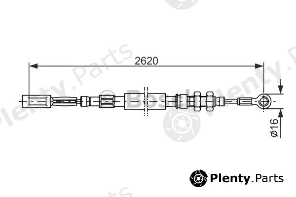 Bosch 1987477421 — Cable Pull, parking brake