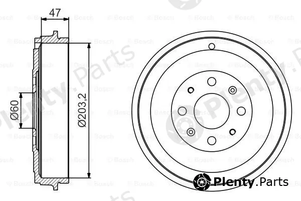 Bosch 0986477207 — Brake Drum