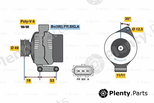 Bosch 0986080700 — Alternator