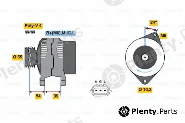 Bosch 0986045841 — Alternator