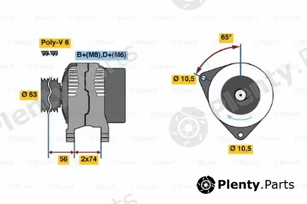 Bosch 0123310006 — Alternator