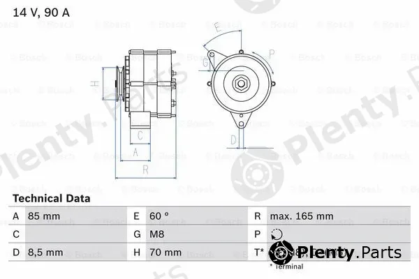 Bosch 0986034160 — Alternator