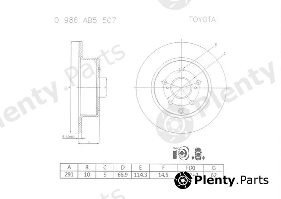 Bosch 0986AB5507 — Brake Disc