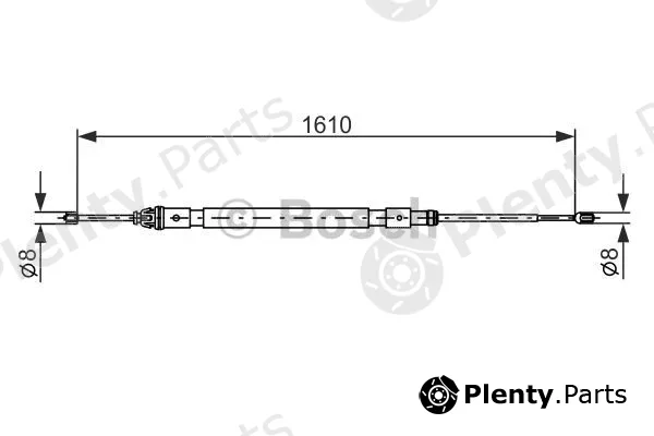 Bosch 1987477238 — Cable Pull, parking brake