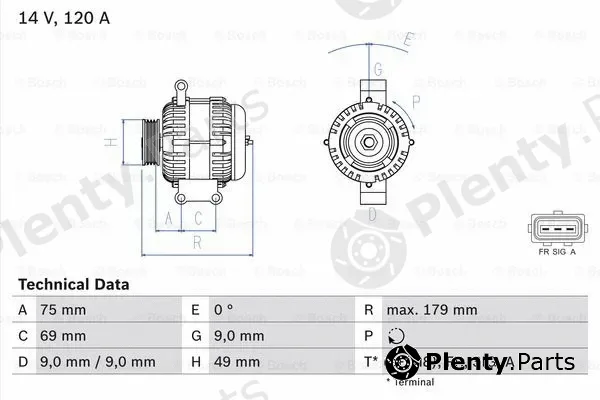 Bosch 0986081700 — Alternator