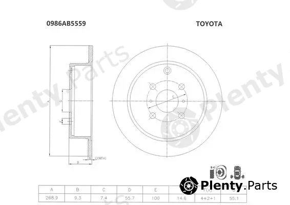 Bosch 0986AB5559 — Brake Disc