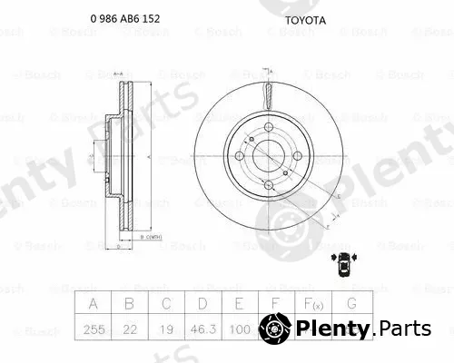 Bosch 0986AB6152 — Brake Disc