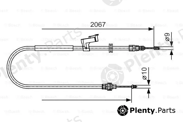 Bosch 1987482134 — Cable Pull, parking brake
