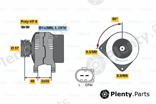 Bosch 0986045350 — Alternator