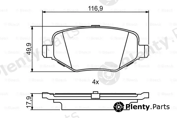 Bosch 0986495396 — Brake Pad Set, disc brake