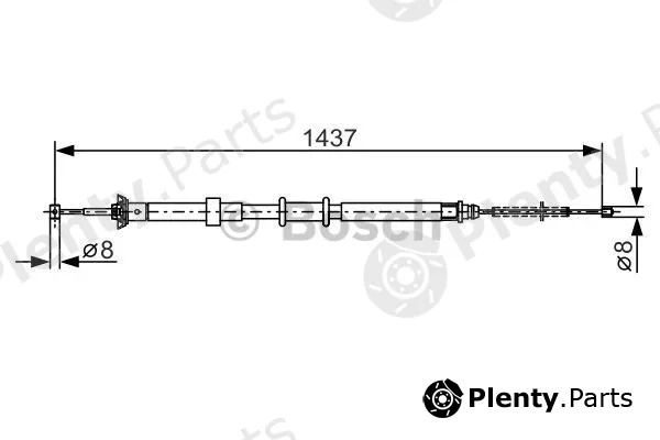 Bosch 1987482237 — Cable Pull, parking brake