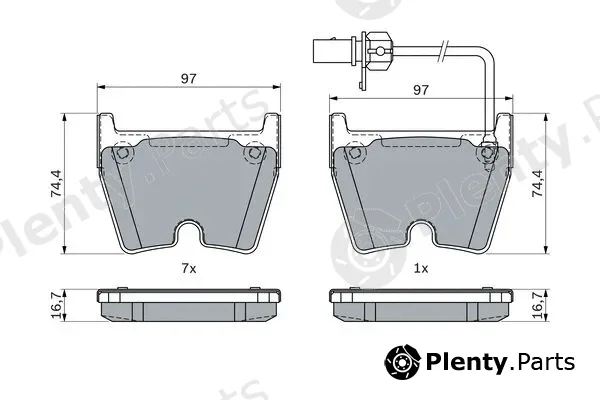 Bosch 0986424949 — Brake Pad Set, disc brake