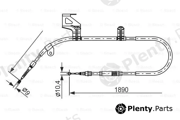 Bosch 1987477803 — Cable Pull, parking brake